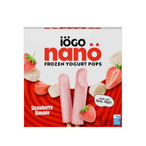 Buy IOGO Nano Frozen Yogurt Pops Strawberry Banana 400 ml