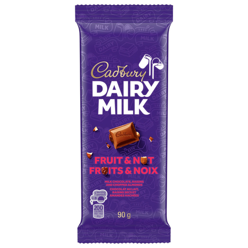Cadbury Dairy Milk Chocolate Bar Fruit & Nut Raisins & Almonds 90 g