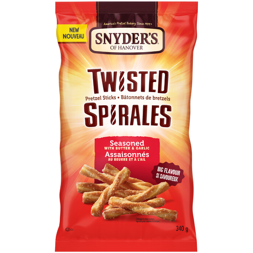 Snyder's Of Hanover Twisted Pretzel Sticks Seasoned With Butter & Garlic