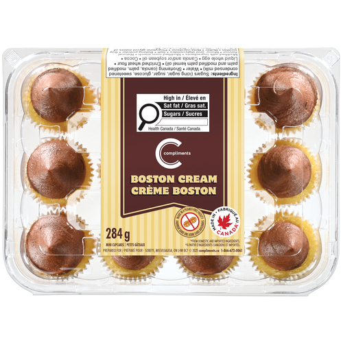 Compliments Mini Cupcakes Boston Cream