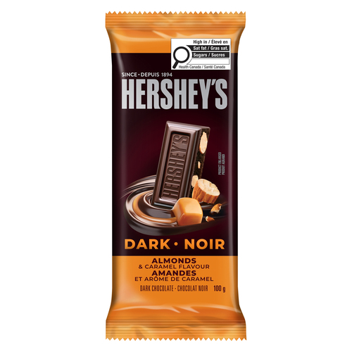 Hershey's Dark Chocolate Bar Almond Caramel