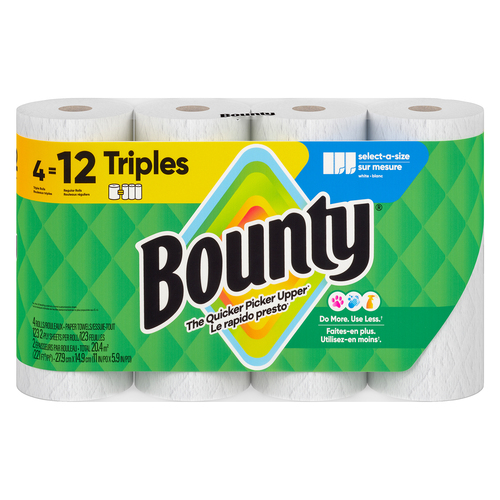 Bounty Paper Towel 2-Ply 4 Triple Rolls