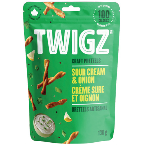 Buy Twigz Craft Pretzels Sour Cream & Onion 130 g | IGA