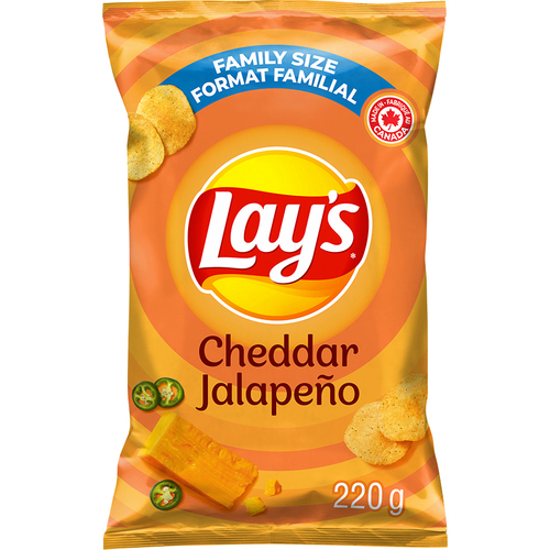 Buy Lay's Potato Chips Cheddar Jalapeño flavoured 220 g | IGA