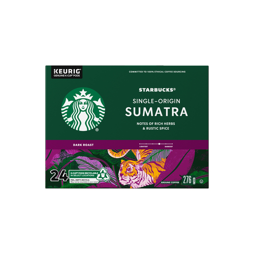 Buy Starbucks Coffee Pods Sumatra Dark Roast 24 K-Cups 276 g FreshCo
