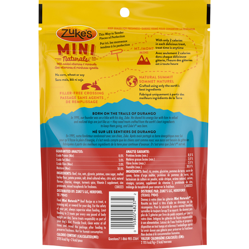 Buy Zuke's Mini Naturals Dog Treats Tender Bites Beef Recipe 170 g