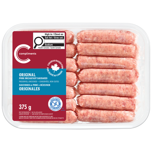 Compliments Frozen Pork Breakfast Sausage Original