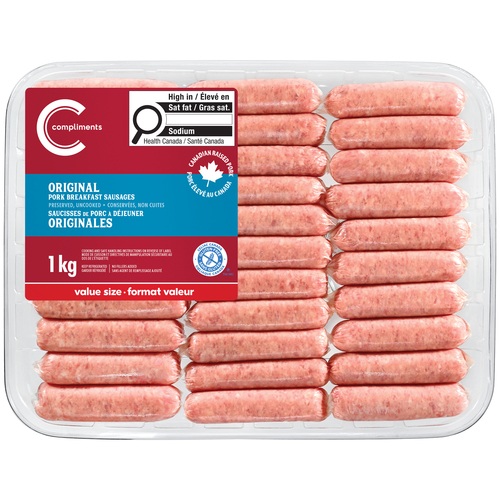 Compliments Frozen Original Pork Breakfast Sausage