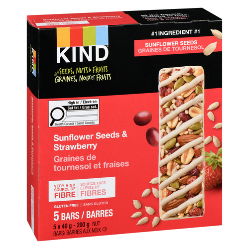 Buy Kind Gluten-Free Nut Bars Sunflower Seeds & Strawberry 5 x 40 g |  Sobeys Inc.