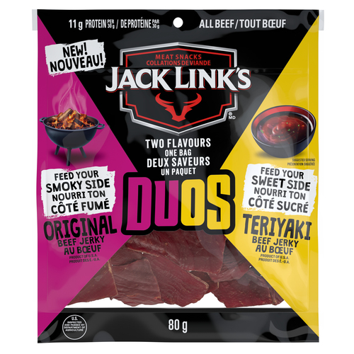 Buy Jack Links Duos Original/Teri Beef Jerky 80 g | Thrifty Foods
