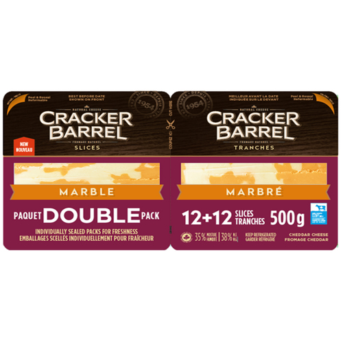 Cracker Barrel Cheese Slices Medium Cheddar