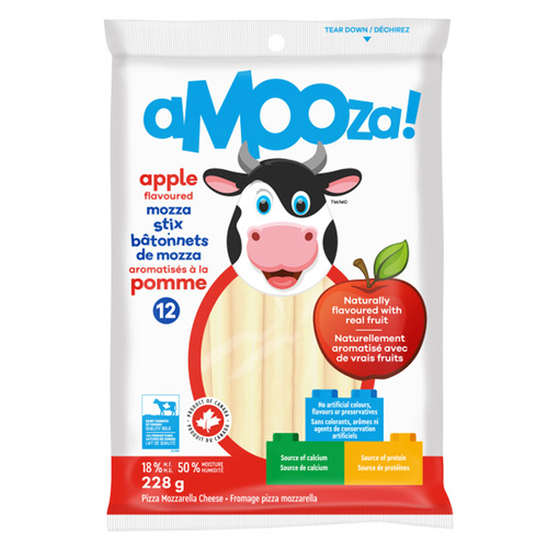 Buy aMOOza! Mozza Cheese Stix Apple Flavoured 12 Pack 228 g