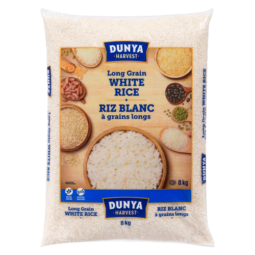 Buy Dunya Harvest Rice Long Grain White 8 kg | FreshCo