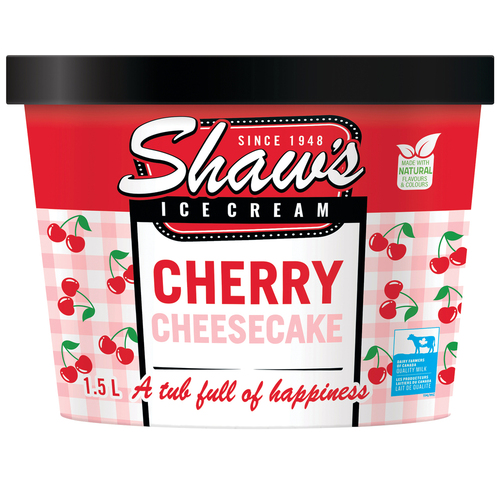 Shaw's Ice Cream Cherry Cheesecake