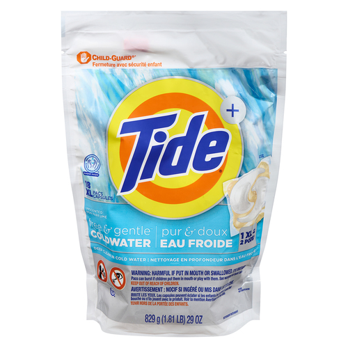Tide Laundry Detergent Power Pods Free & Gentle Cold Water Unscented