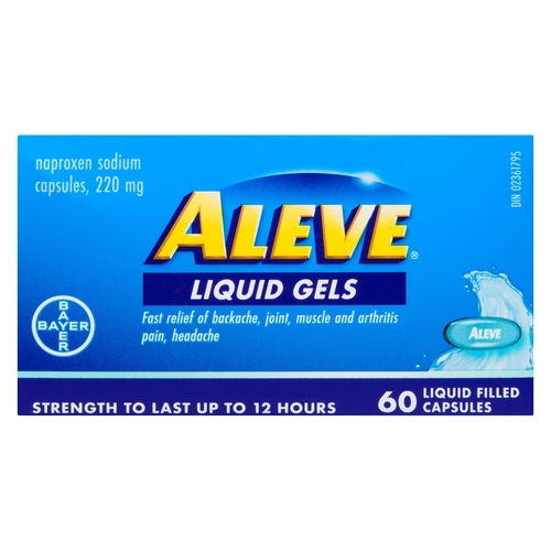 Buy Aleve Naproxen Sodium Capsules 220 mg Liquid Gels 60 Count | Sobeys ...