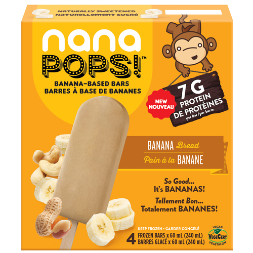 Nanapops Frozen Bars Banana-Based Banana Bread