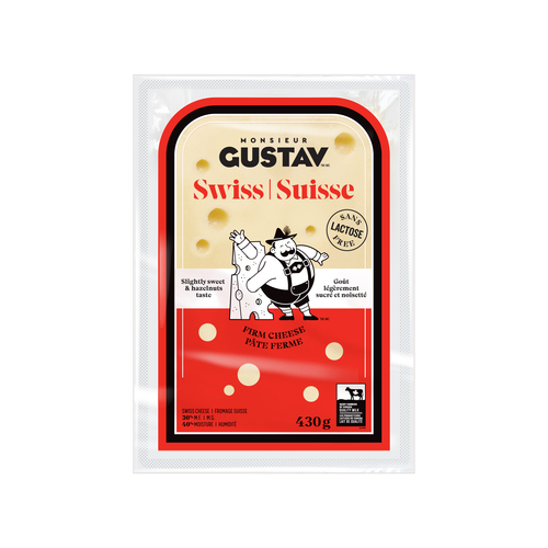 Buy Monsieur Gustav Lactose-Free Cheese Swiss 430 g | IGA