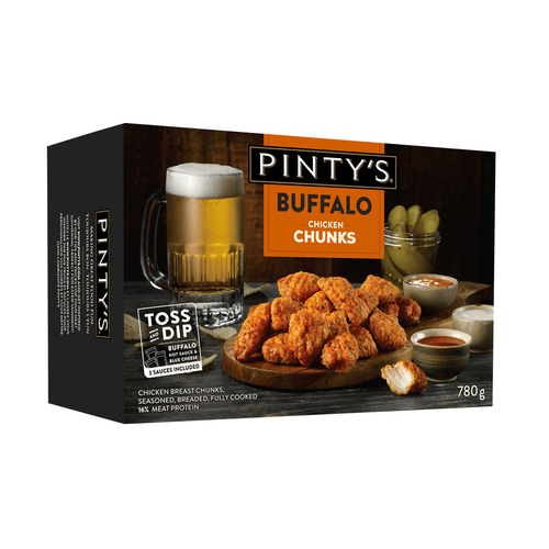 Buy Pinty's Frozen Chicken Breast Chunks Buffalo 780 g | Foodland