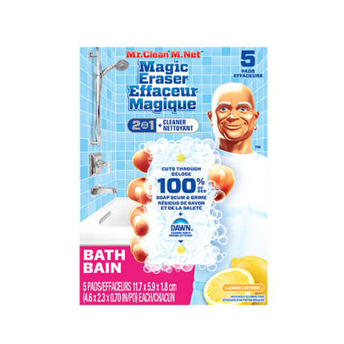 Mr. Clean Magic Eraser Bath Cleaner 2 In 1 Lemon