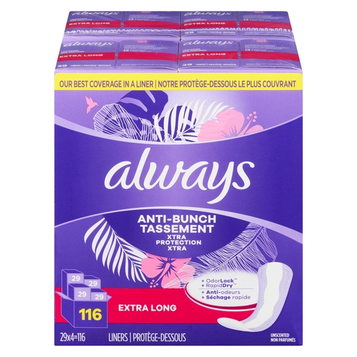 Buy Always Panty Liners Extra Protection Extra Long 116 Count | FreshCo