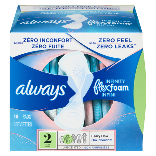 Always Infinity Pads Long Wing Unscented