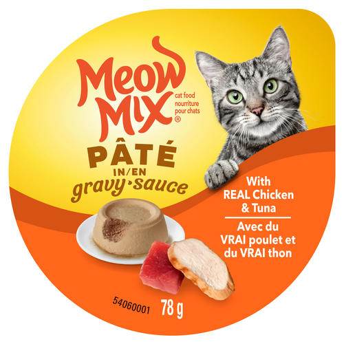 Meow Mix Wet Cat Food Pate In Gravy Chicken & Tuna