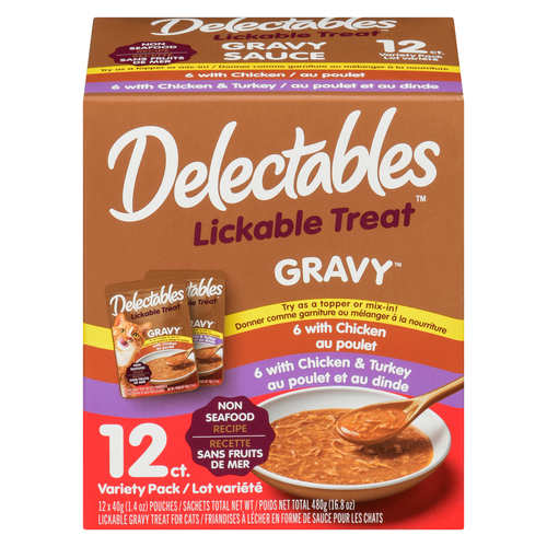 Hartz Gravy Lickable Gravy Treat For Cats Non Seafood Recipe Variety Pack