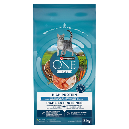 Purina ONE +Plus High Protein Salmon & Ocean Whitefish Formula Dry Cat Food