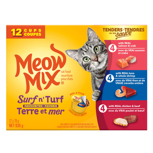 Meow Mix Tenders in Sauce Wet Cat Food Variety Pack