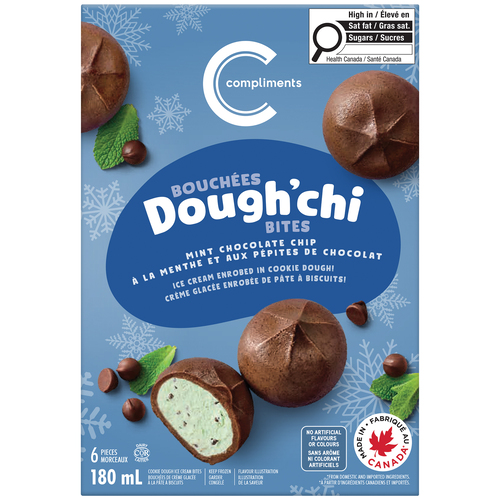 Compliments Dough'chi Bite Ice Cream Mint Chocolate Chip