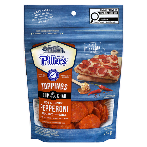 Pillers Toppings Cup & Char Pepperoni Hot & Honey