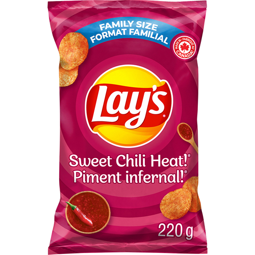 Lay's Potato Chips Sweet Chili Heat! Flavoured 220 g