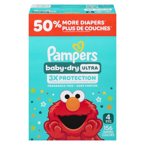 Buy Pampers Baby-Dry Diapers Mega XXl Ultra Size 4 156 Count