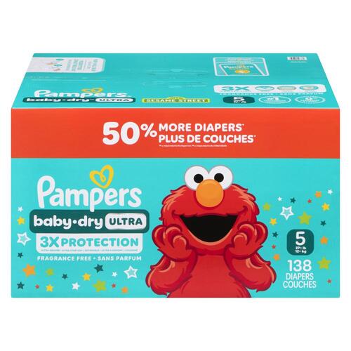 Buy Pampers Baby-Dry Diapers Mega XXL Ultra Size 138 Count