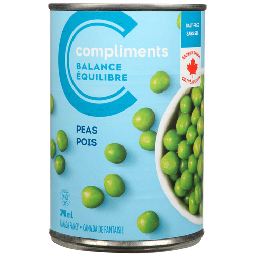 Compliments Canned Salt-Free Balance Peas