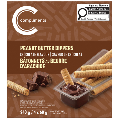 Compliments Dipper Sticks Peanut Butter Chocolate