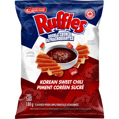 Buy Ruffles Potato Chips Double Crunch Korean Sweet Chili Flavoured 180 ...
