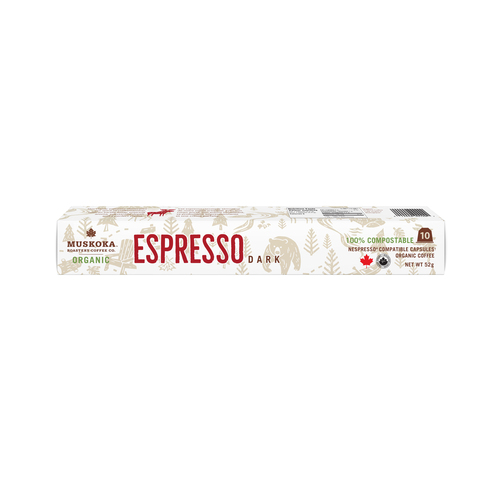 Muskoka Roastery Organic Coffee Pods Espresso Dark