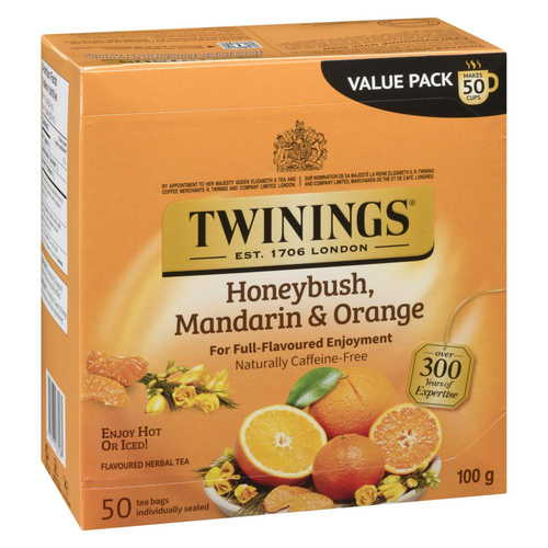 Buy Twinings Flavoured Herbal Tea Honeybush, Mandarin & Orange 50