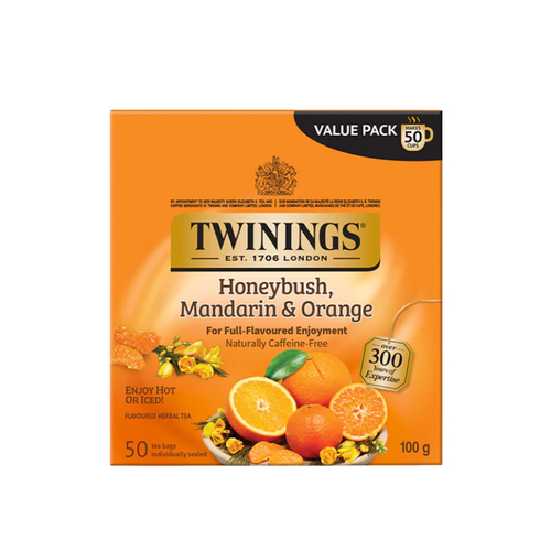 Buy Twinings Flavoured Herbal Tea Honeybush, Mandarin & Orange 50
