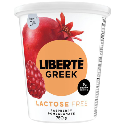 Buy Liberte Lactose-Free Greek Yogurt Raspberry Pomegranate 750 g | FreshCo