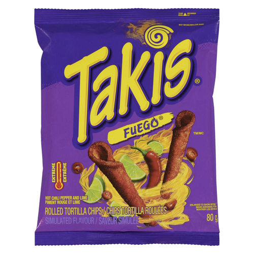 Takis Rolled Tortilla Chips Blue Heat Extreme
