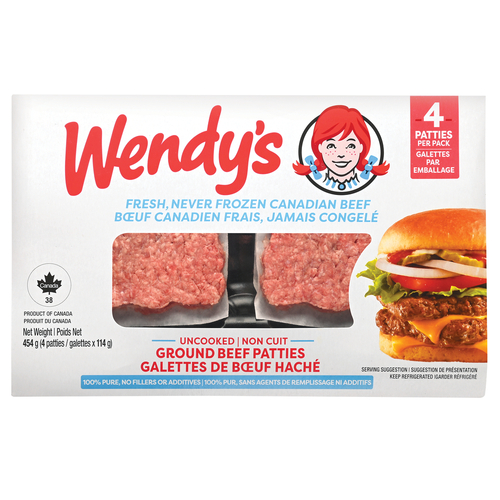 Wendy's Patties Ground Beef
