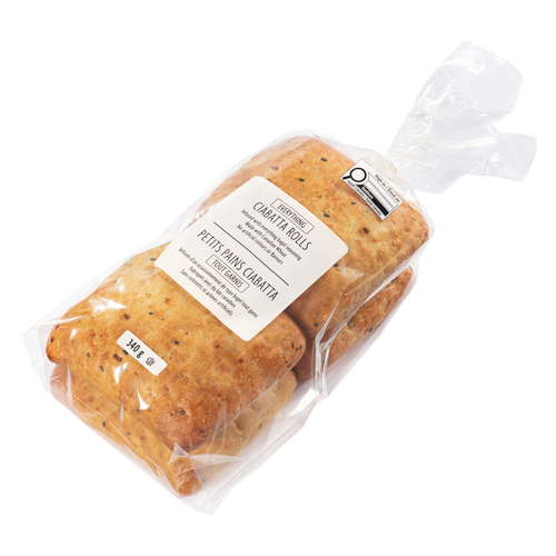 Buy Upper Crust Ciabatta Buns Everything 4 Pack 340 g | FreshCo