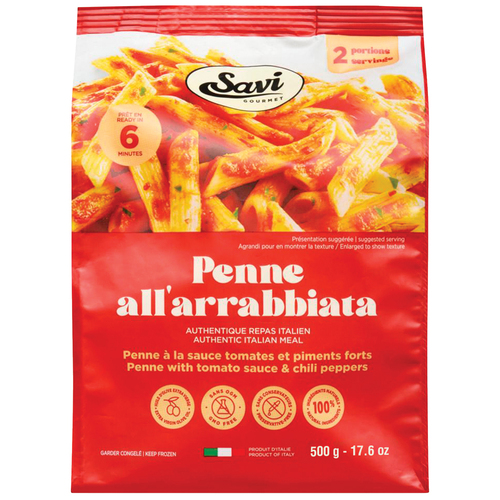 Savi Gourmet Frozen Ready Meals Penne All' Arrabbiata