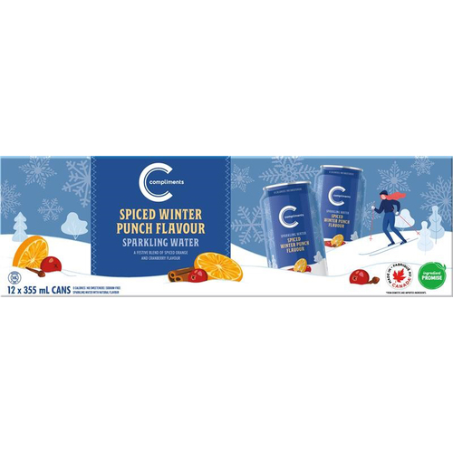 Compliments Sparkling Water Spiced Winter Punch