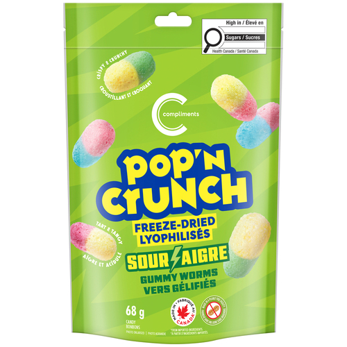 Compliments Candy Freeze Dried Sour Worm