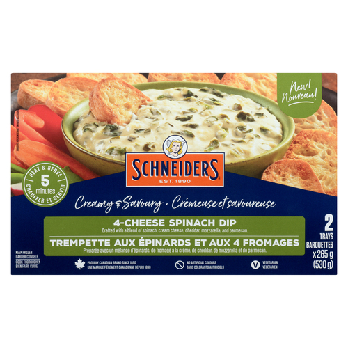 Schneiders Frozen Dip 4 Cheese Spinach