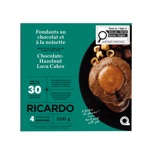 Buy RICARDO Lava Cake Chocolate Hazelnut 320 g (frozen) | IGA
